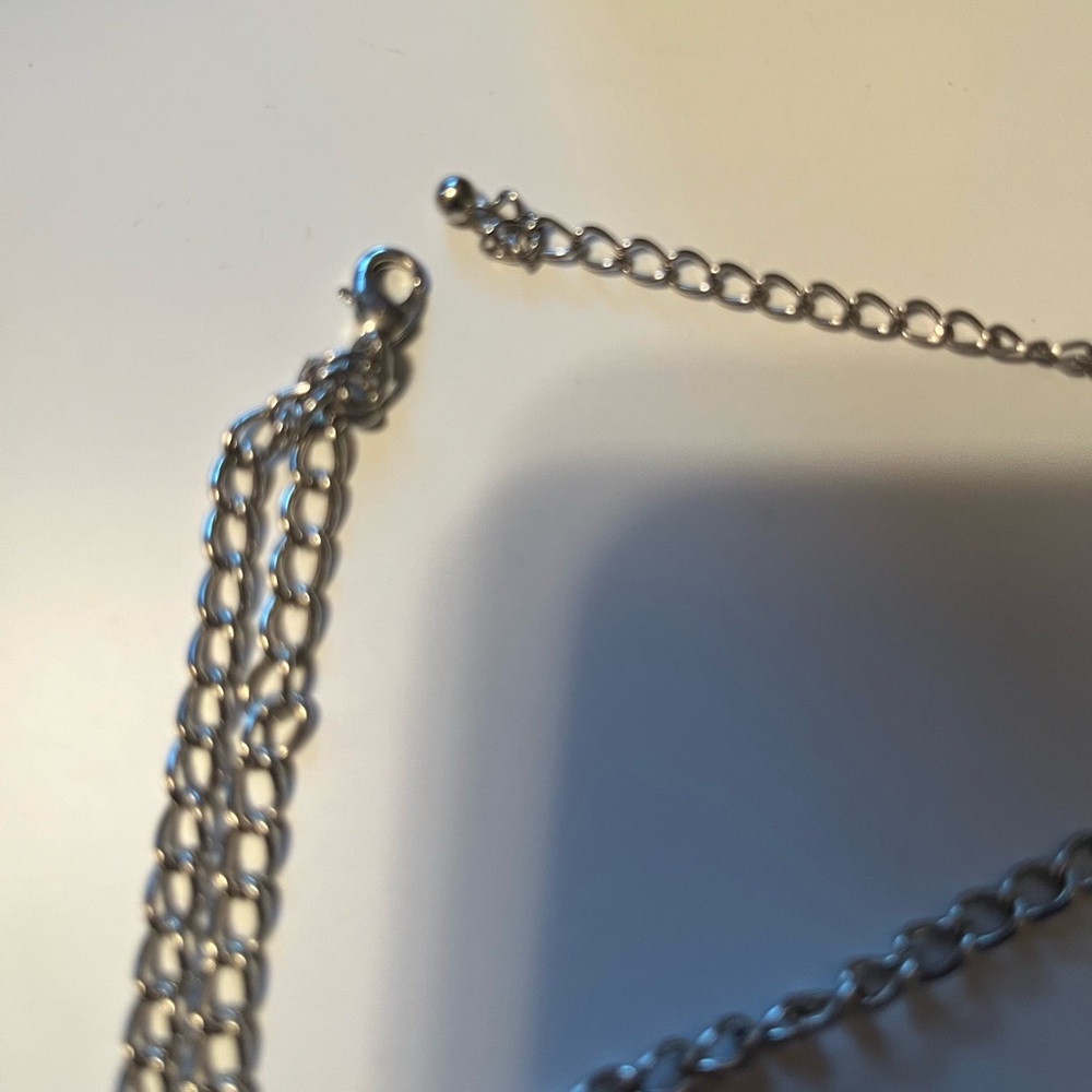 Rue21 black faceted double layer Teardrop Necklace - Picture 8 of 11